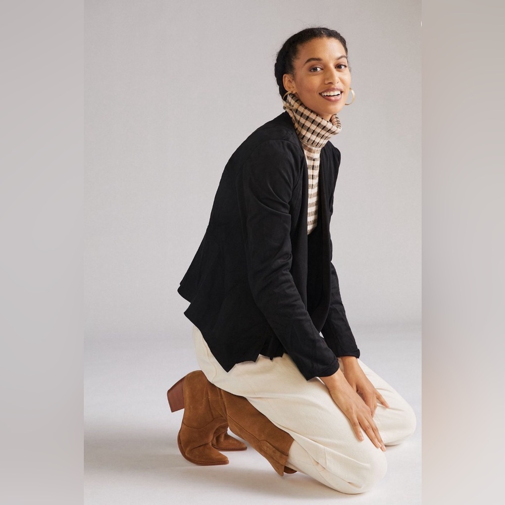 Hutch Draped Faux Suede Jacket